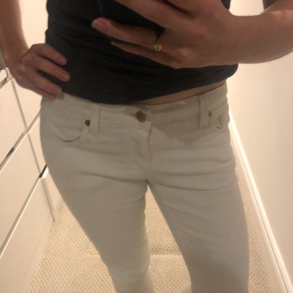 Michael Kors White Denim Skinny Jeans Size 4 - Picture 2 of 3